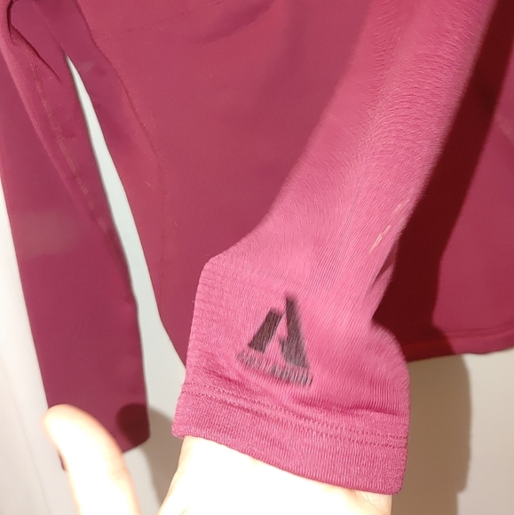 Eddie Bauer First Ascent Half Quarter Zip Grid Fleece Pullover Hooded Pink XS - Picture 7 of 9